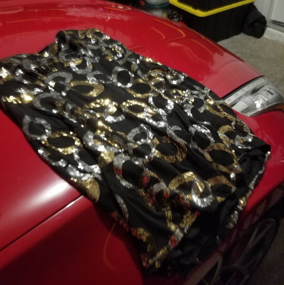 Strapless mini dress beautiful sparkles